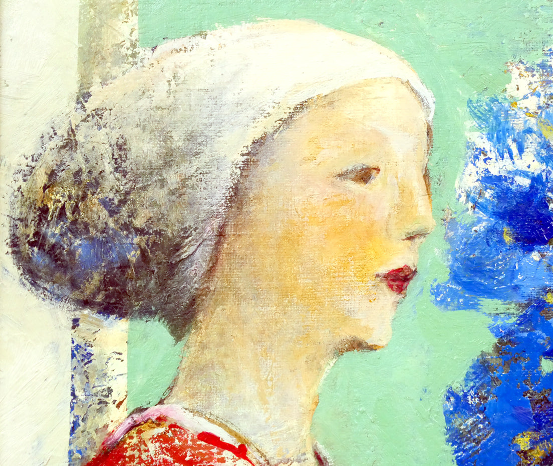 川畑和江「オリンピックの年 in GREECE」油絵・F6号 拡大画像3