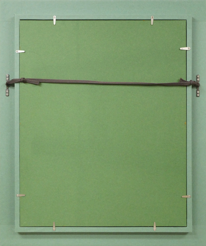 川畑和江「オリンピックの年 in GREECE」油絵・F6号 額縁裏側画像