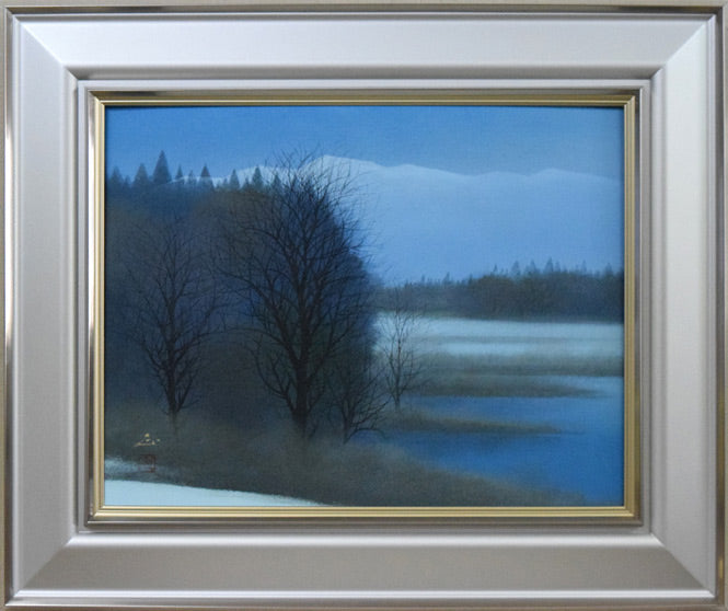 河本正「早春」日本画・P10号