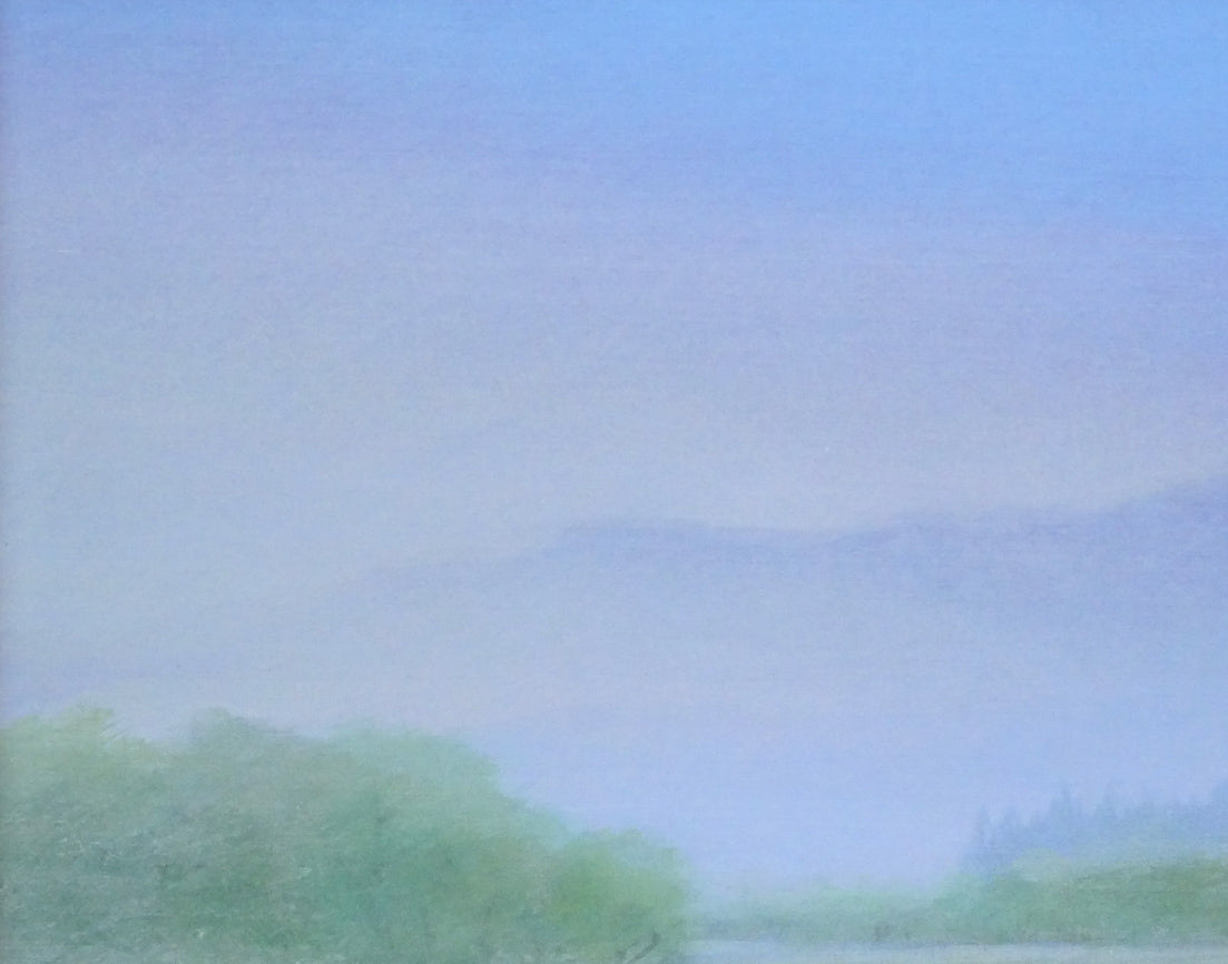 河本正「薄霧」日本画・P10号 拡大画像1