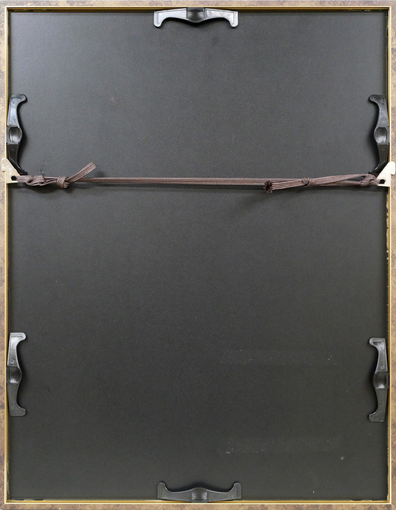 河野薫「小鳥(C)」木版画 額縁裏側画像