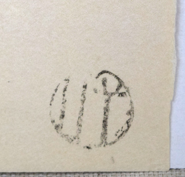 河野薫「ローソク(S判)」木版画 裏側シート拡大画像