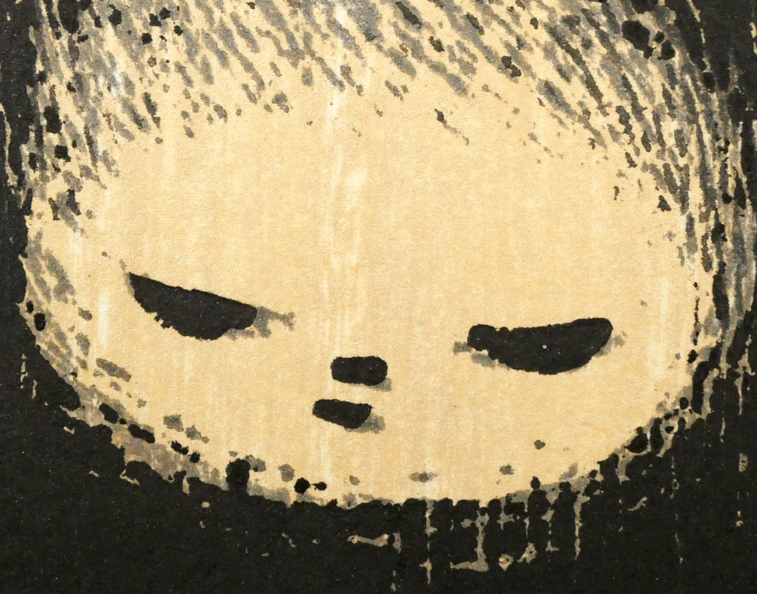 河野薫「椿(C)」木版画 拡大画像2