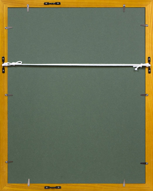 河野薫「夢(代表作品)」木版画 額縁裏側画像