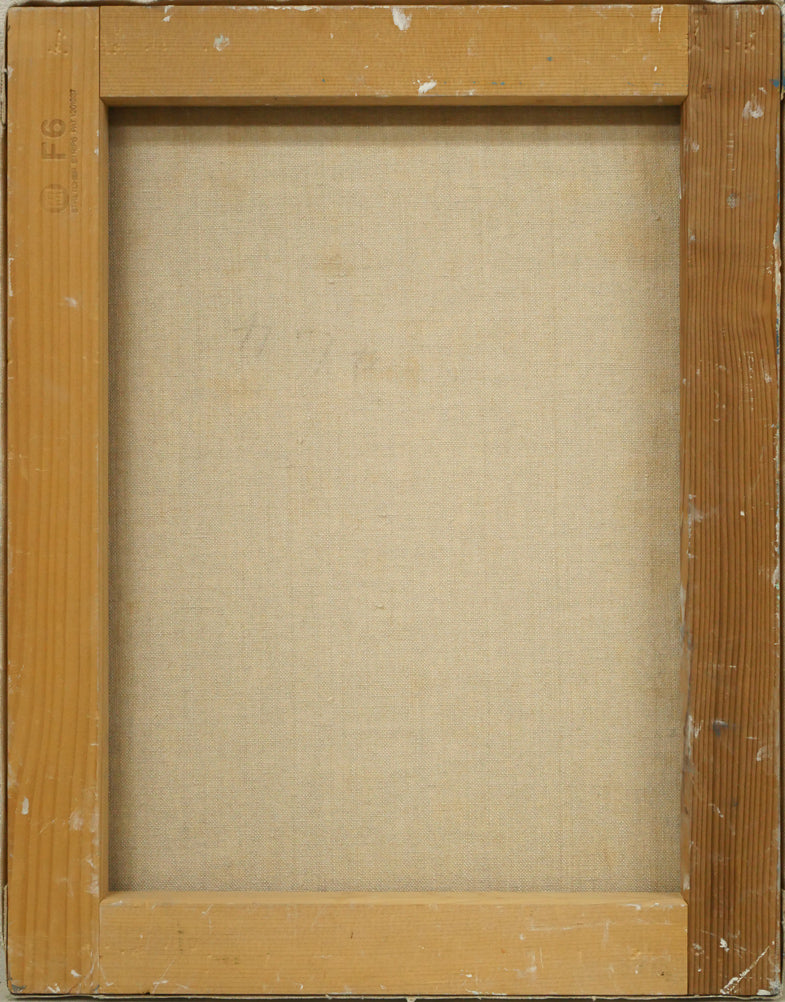 川瀬明子「幾星霜」油絵・F6号 キャンバス裏側画像