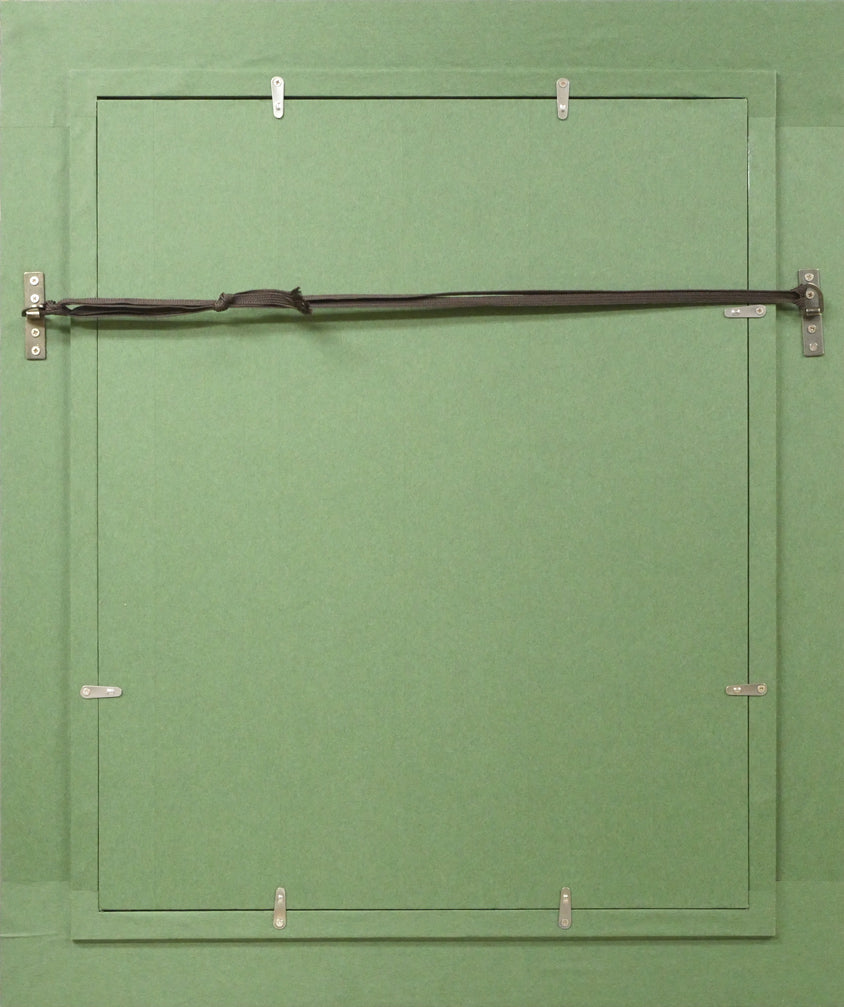 川瀬明子「幾星霜」油絵・F6号 額縁裏側画像