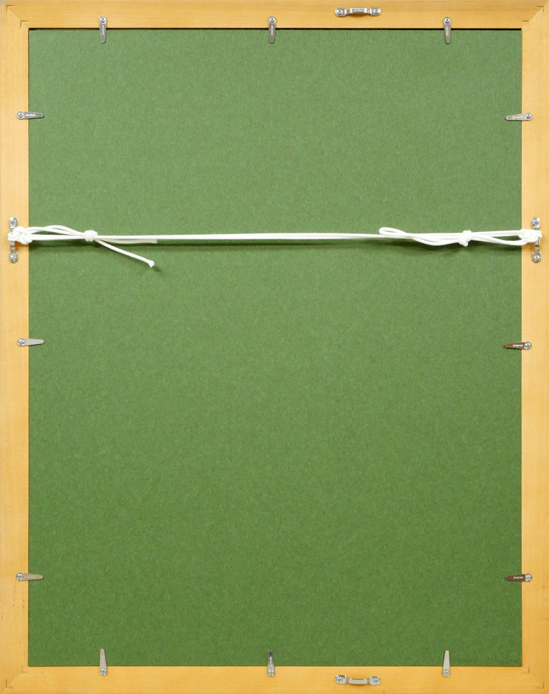 川瀬巴水「時雨のあと(京都南禅寺)」木版画 額縁裏側画像