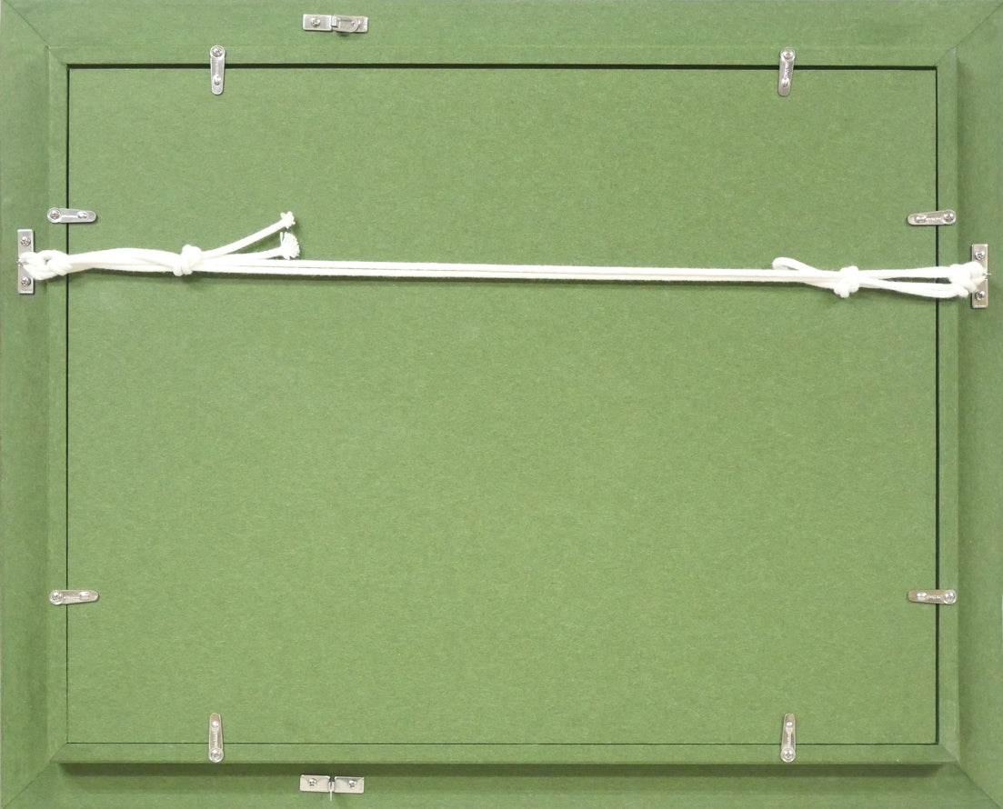 河島賢太郎「バラの花」油絵・F4号 額縁裏側画像