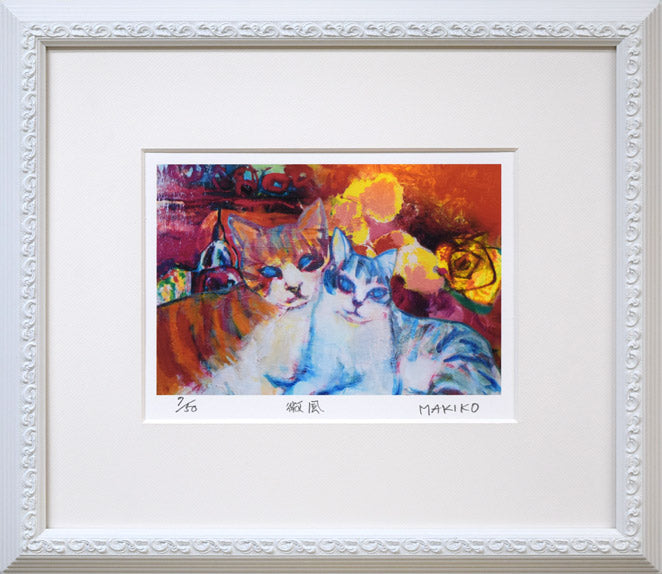 河島真規子「微風」版画