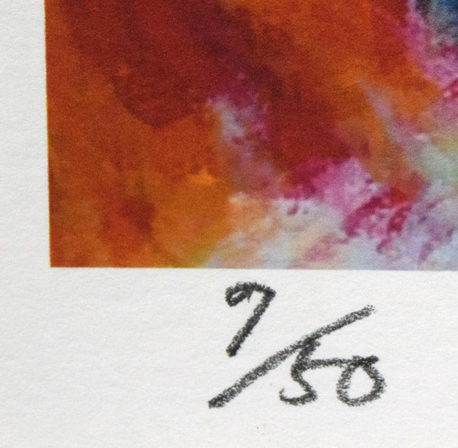 河島真規子「微風」版画 限定番号(ed,7/50)