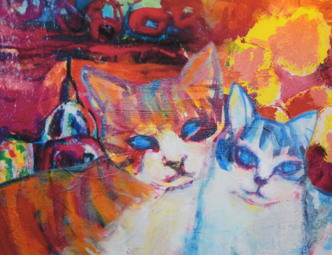 河島真規子「微風」版画 拡大画像1