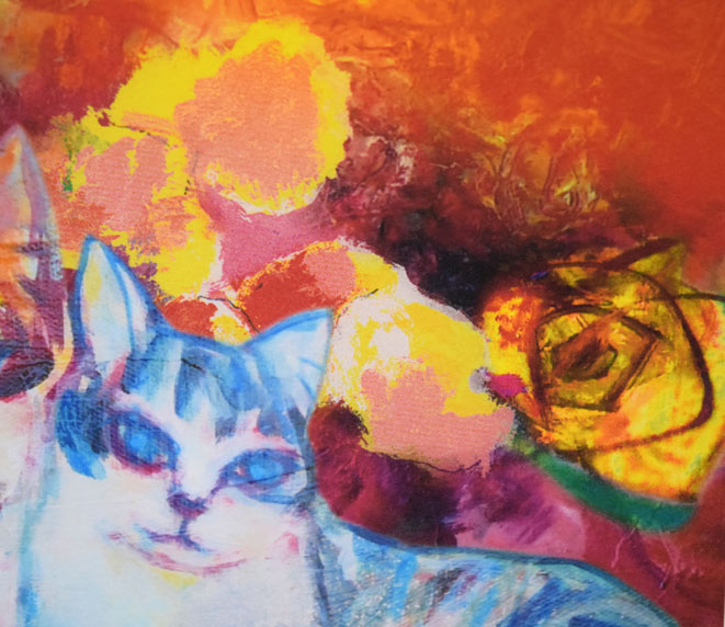 河島真規子「微風」版画 拡大画像2