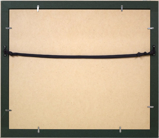 河島真規子「微風」版画 額縁裏側画像