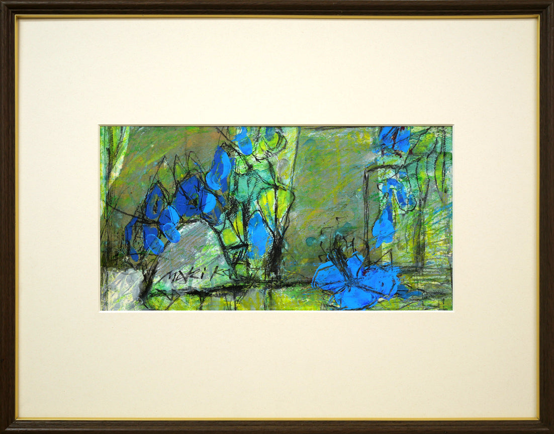 河島真規子「無題」アクリルにパステル画