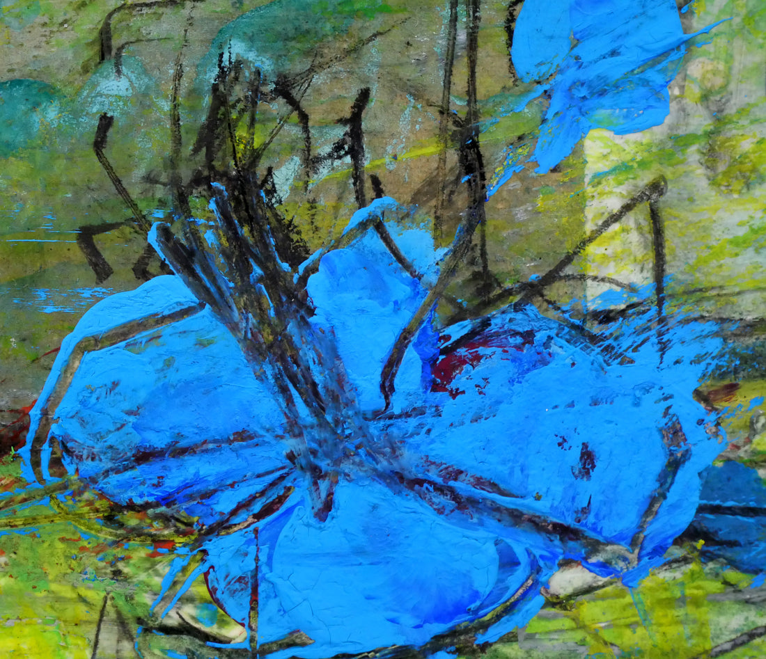 河島真規子「無題」アクリルにパステル画 拡大画像4