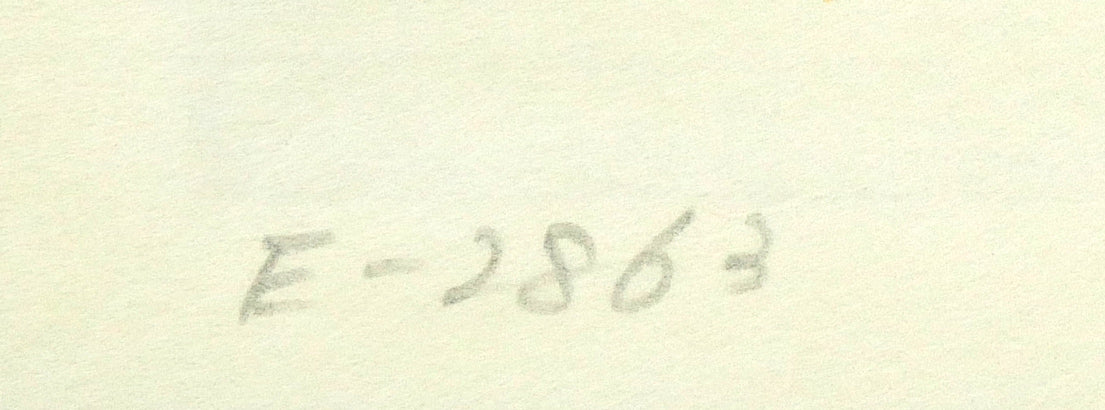 加山又造「朝顔」木版画 裏側拡大画像