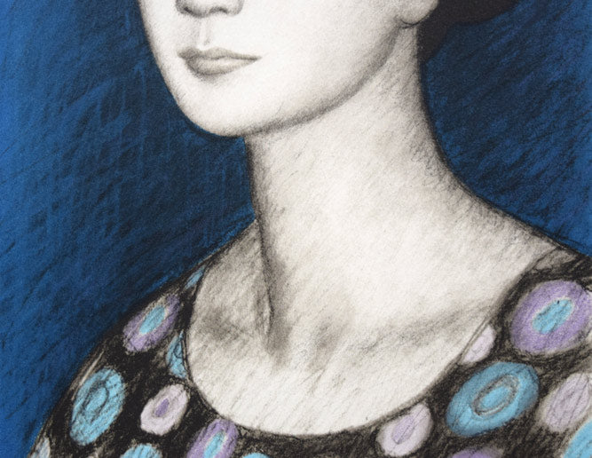 風間完「女性像」リトグラフ 拡大画像3