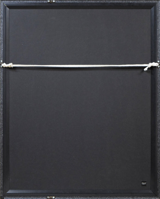 風間完「女性像」リトグラフ 額縁裏側画像