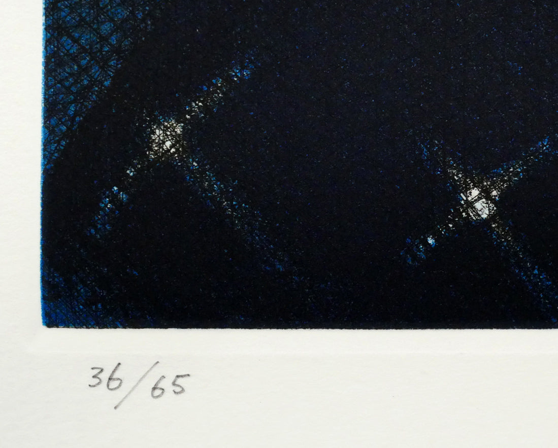 風間完「絣の女」銅版画 限定番号(ed,36/65)