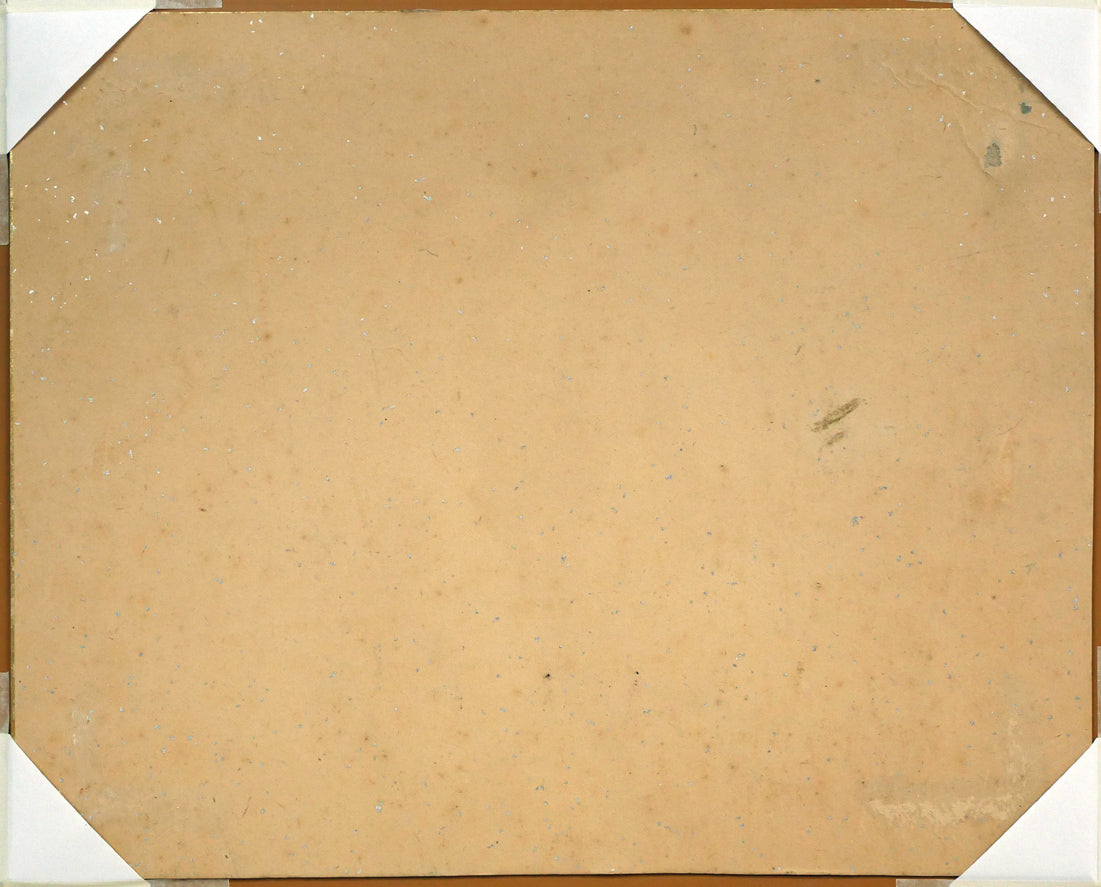 木田金次郎「日の出の羊蹄山」肉筆彩色画・5号 作品裏側画像