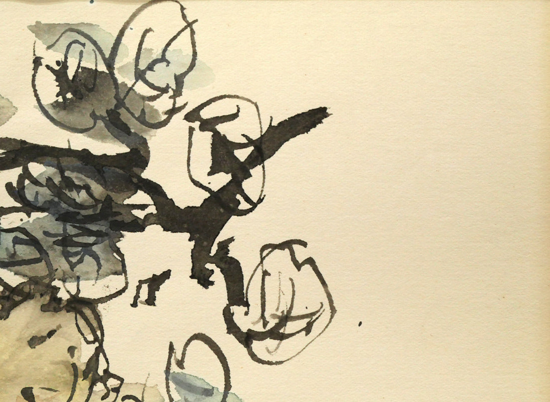 木田金次郎「静物(果物)」水彩画 拡大画像2