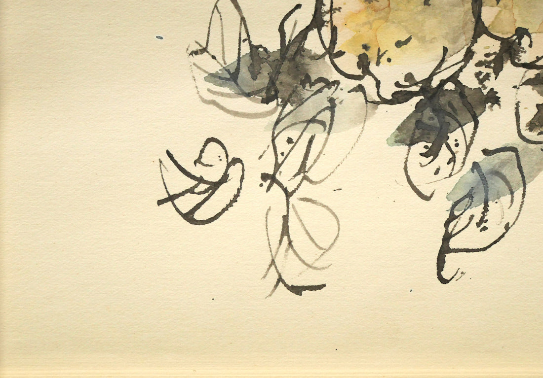 木田金次郎「静物(果物)」水彩画 拡大画像3