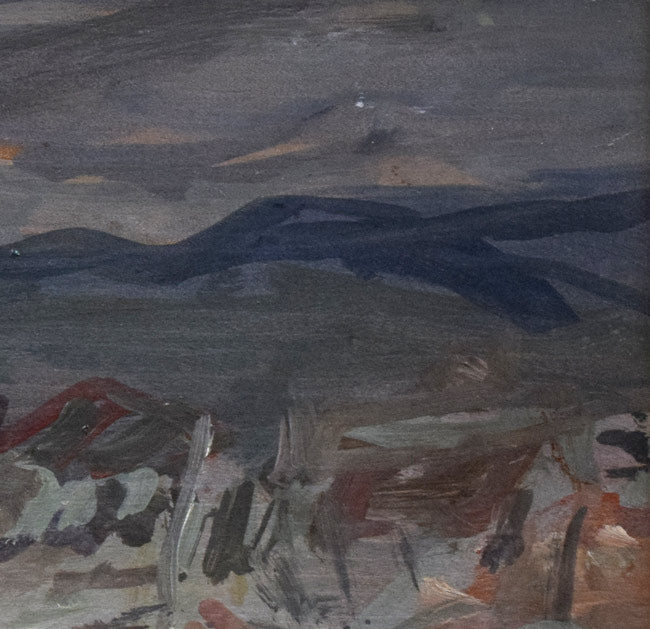 木田金次郎「初秋の海」油絵・変形4号 拡大画像3