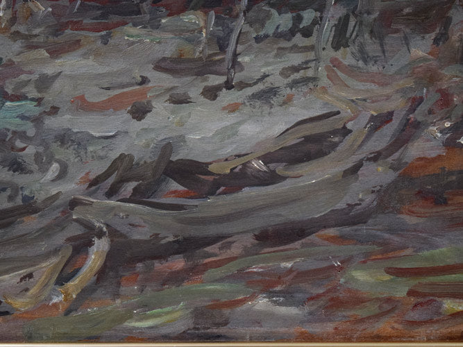 木田金次郎「初秋の海」油絵・変形4号 拡大画像5