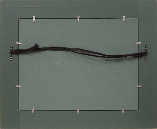 木田金次郎「初秋の海」油絵・変形4号 額縁裏側画像