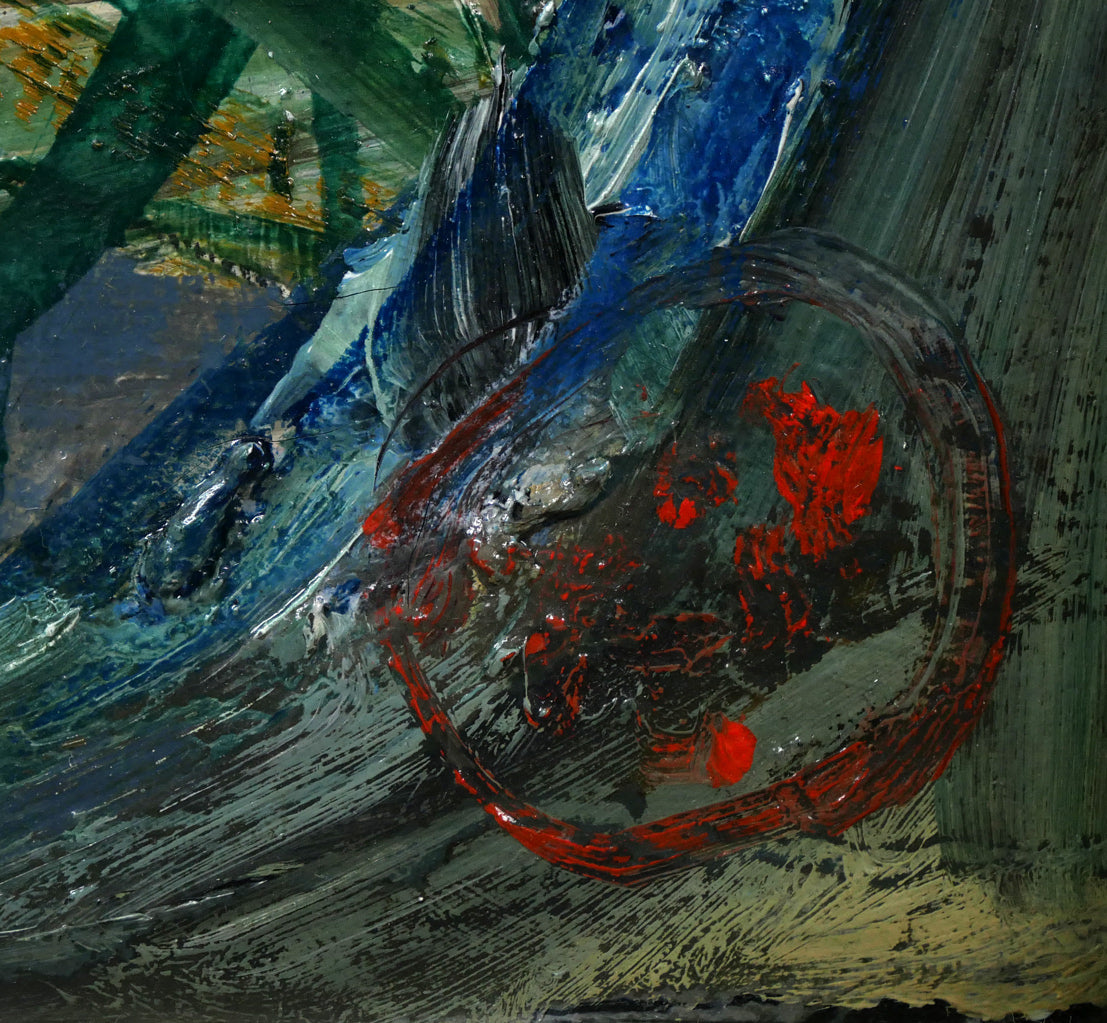 木田金次郎「水仙」油絵・F4号 サイン拡大画像