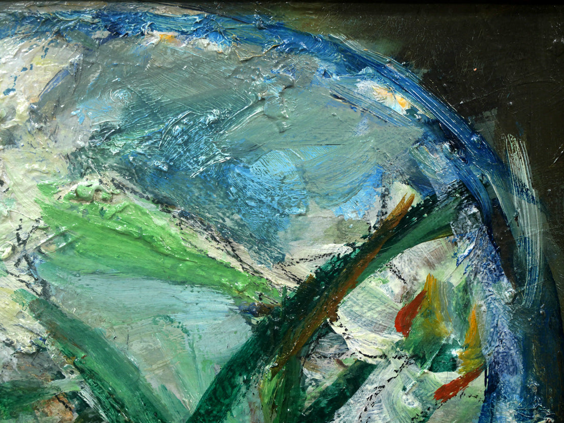 木田金次郎「水仙」油絵・F4号 拡大画像2