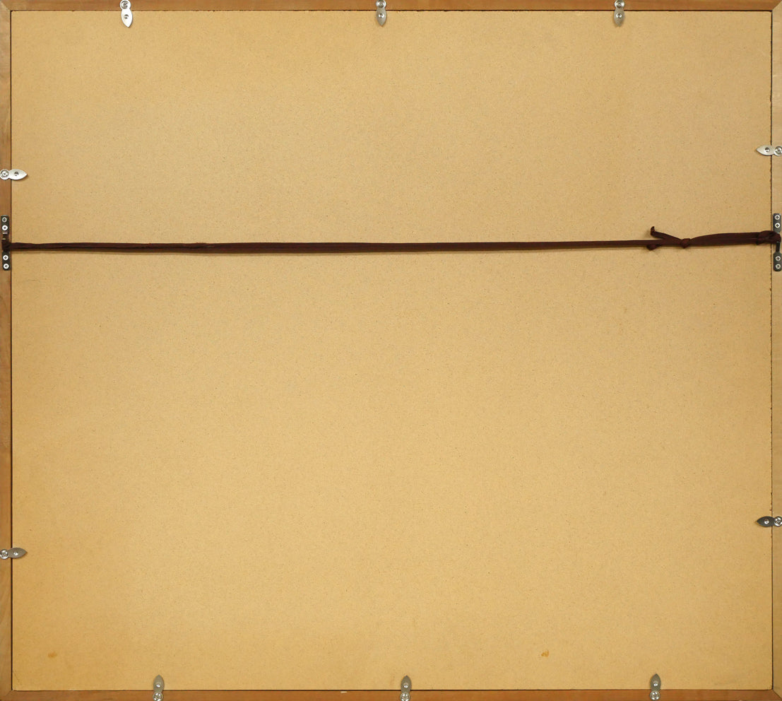 木戸健市「青い丘(三角点)」油絵・F10号 額縁裏側画像