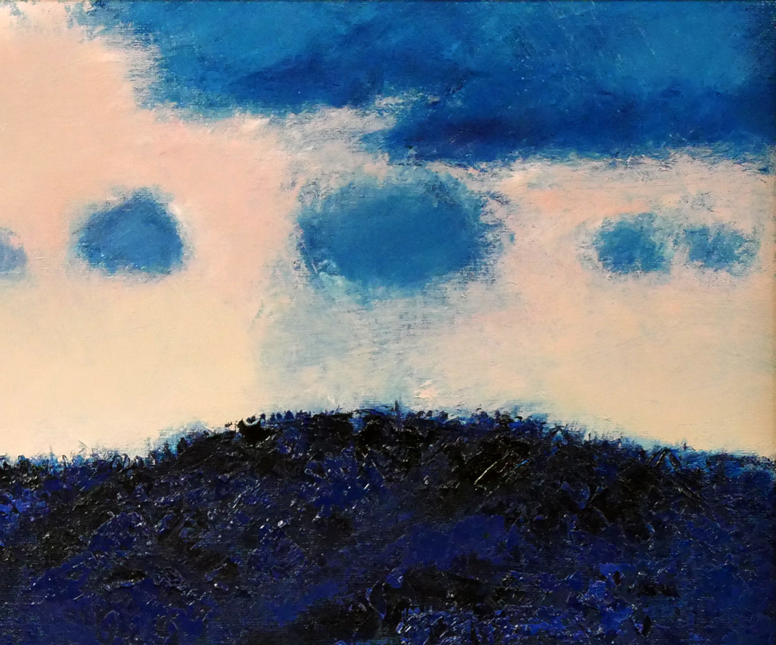 木戸健市「青い丘(三角点)」油絵・F10号 拡大画像3