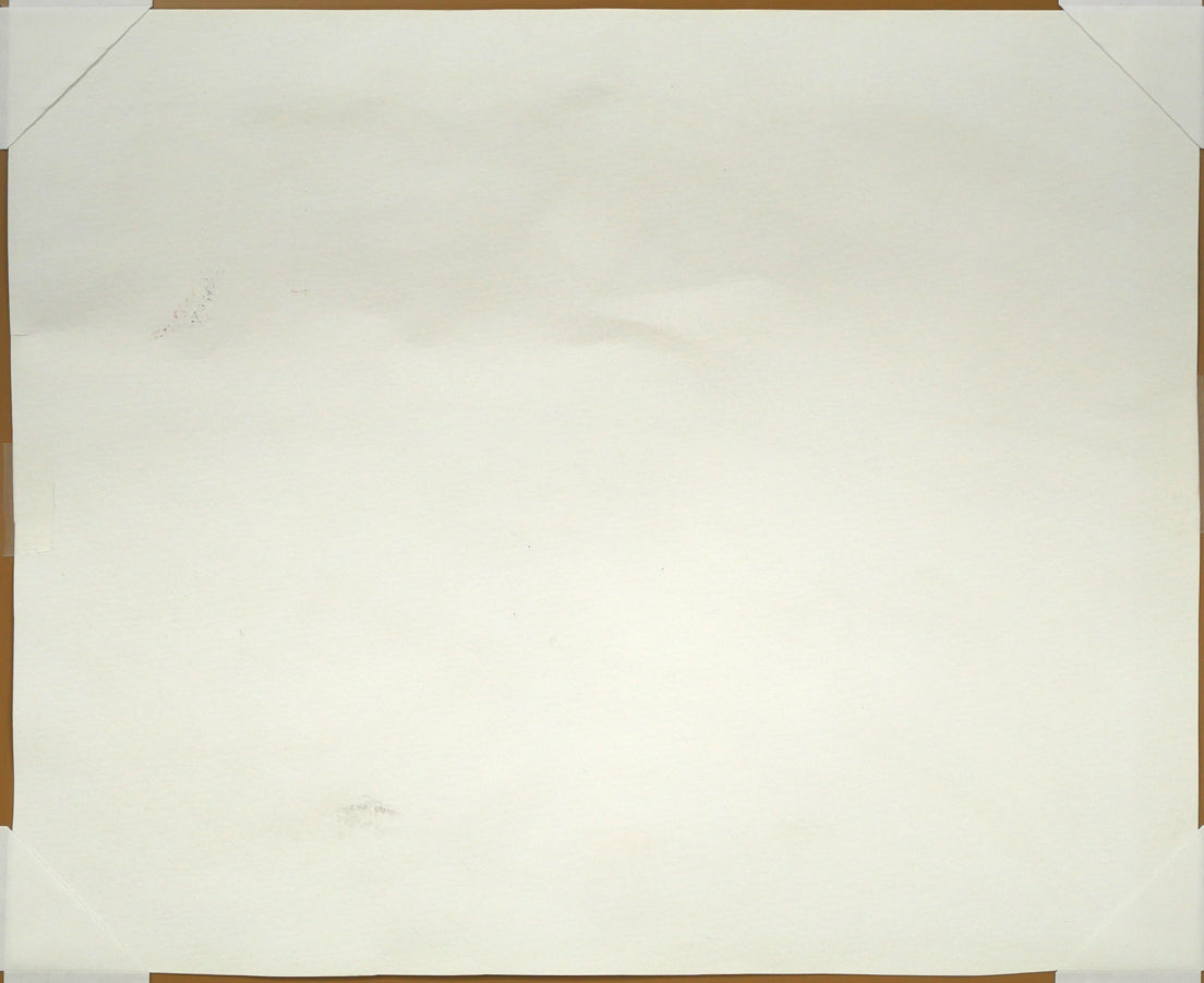 木島務「晩秋(釧路湿原 )」水彩画 作品裏側画像