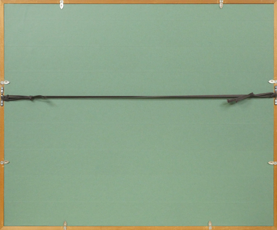 木島務「釧路川」油絵・P10号 額縁裏側画像