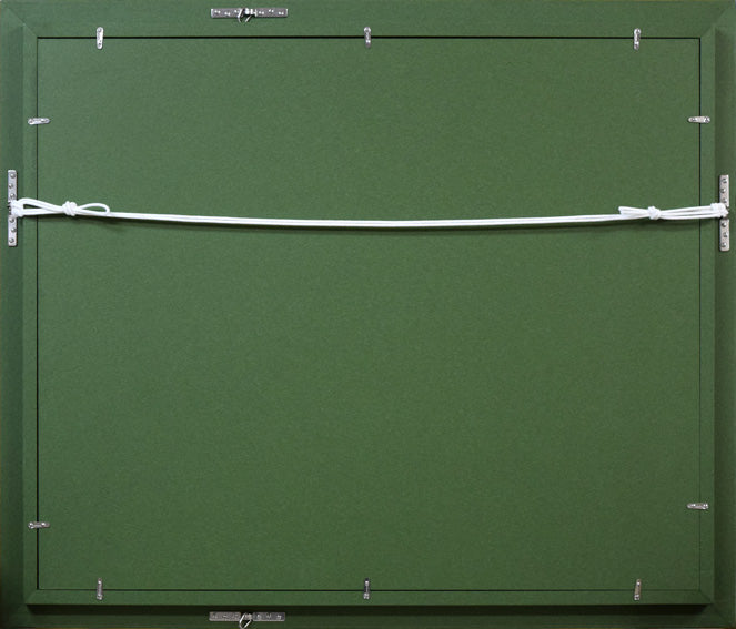 木島務「摩周湖」油絵・F15号 額縁裏側画像