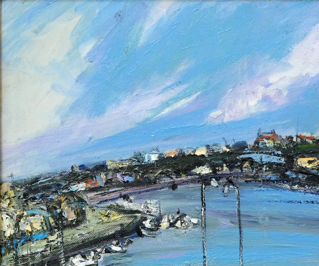 木島務「釧路幣舞橋」油絵・F8号 拡大画像1