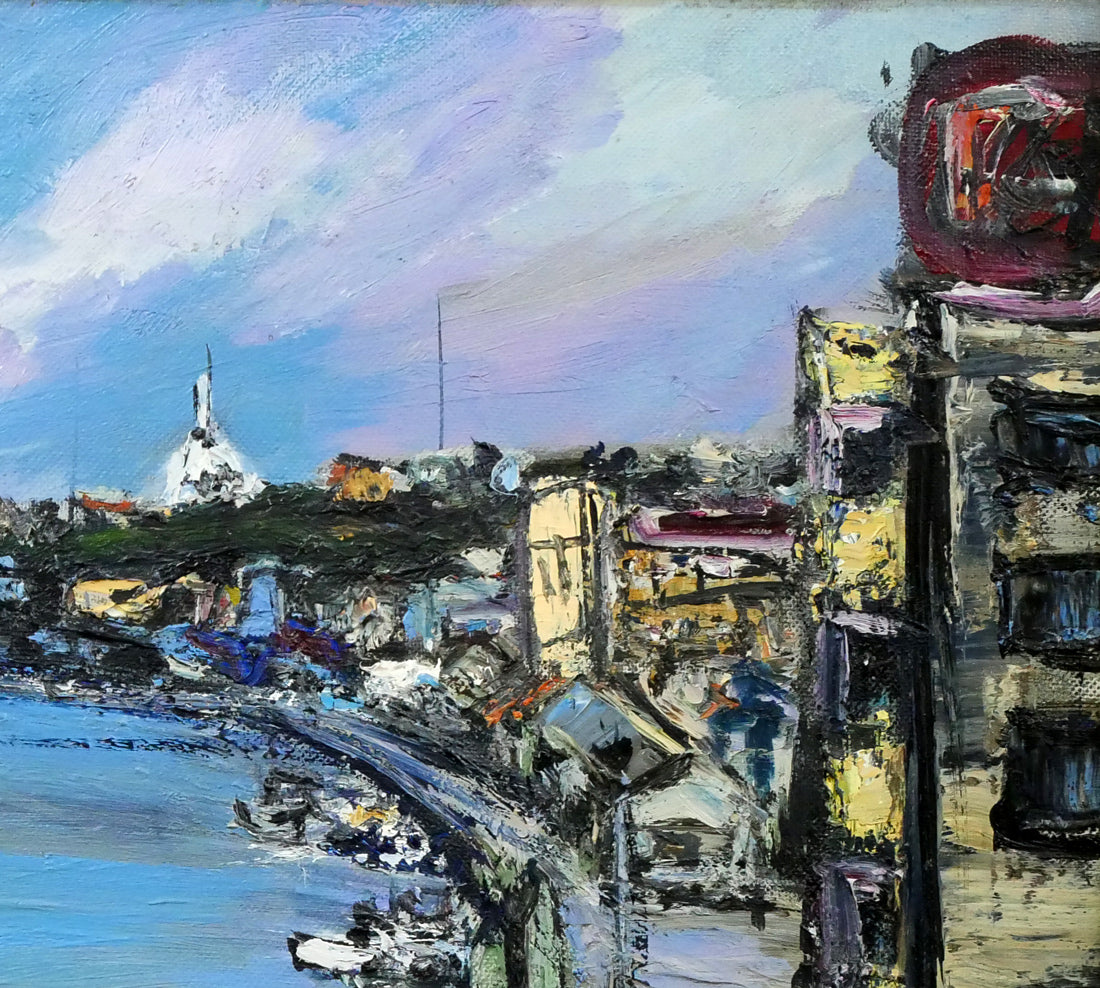 木島務「釧路幣舞橋」油絵・F8号 拡大画像2