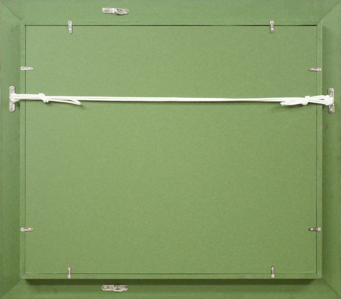 木島務「幣舞橋 (釧路)」油絵・F8号 額縁裏側画像