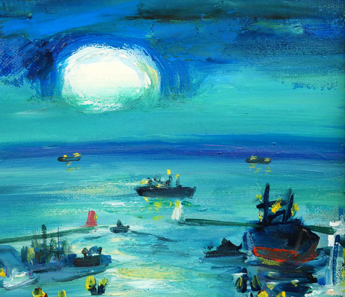 木島務「幣舞橋 (釧路)」油絵・F8号 拡大画像2