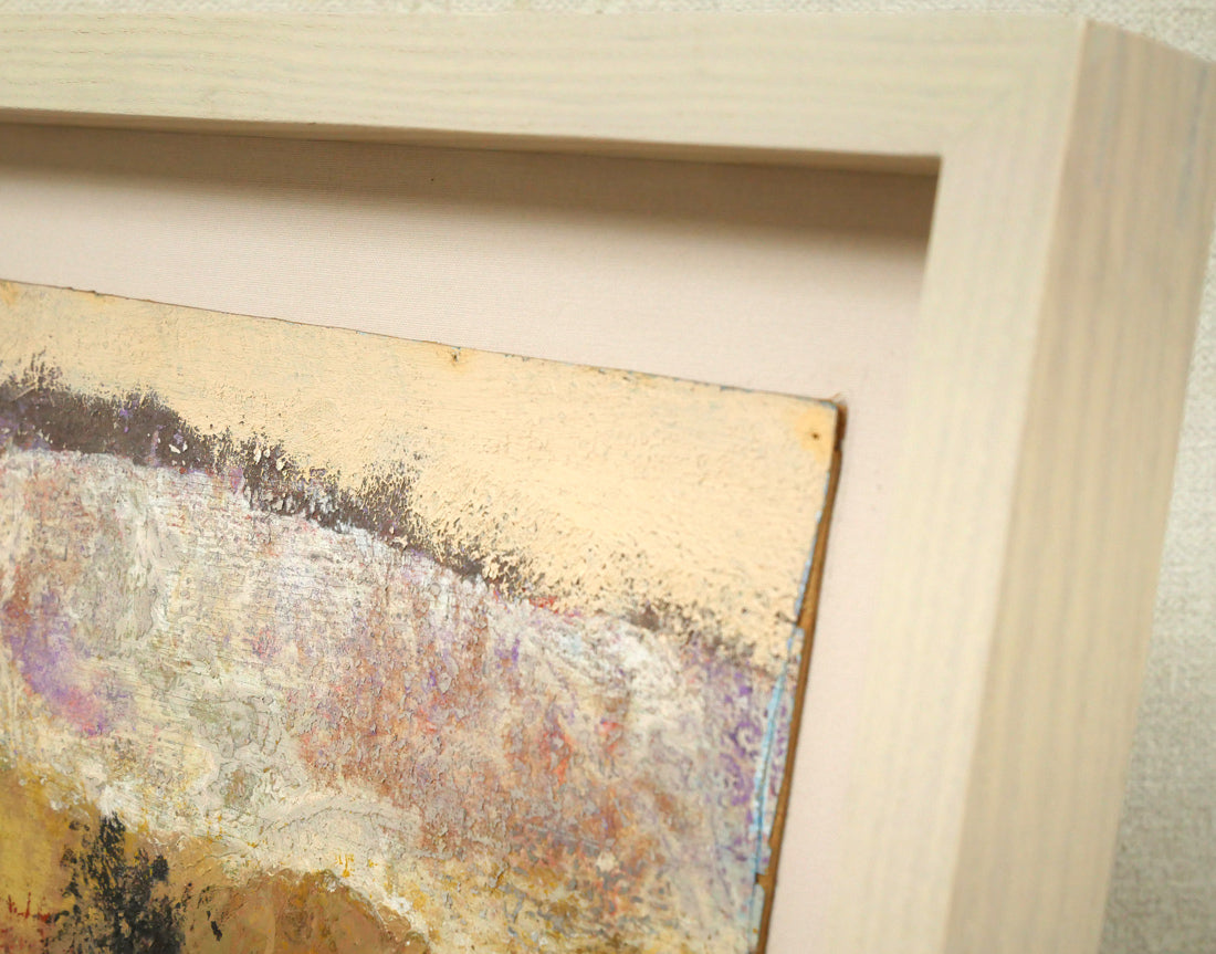 菊地又男「抽象作品」油絵・8号 額装画像1