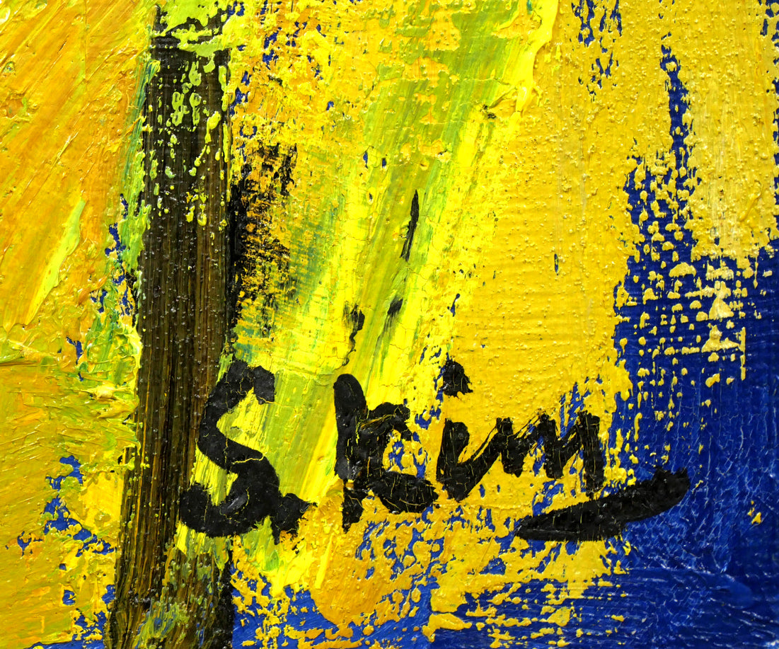 木村捷司「アネモネ」油絵・F6号 サイン拡大画像