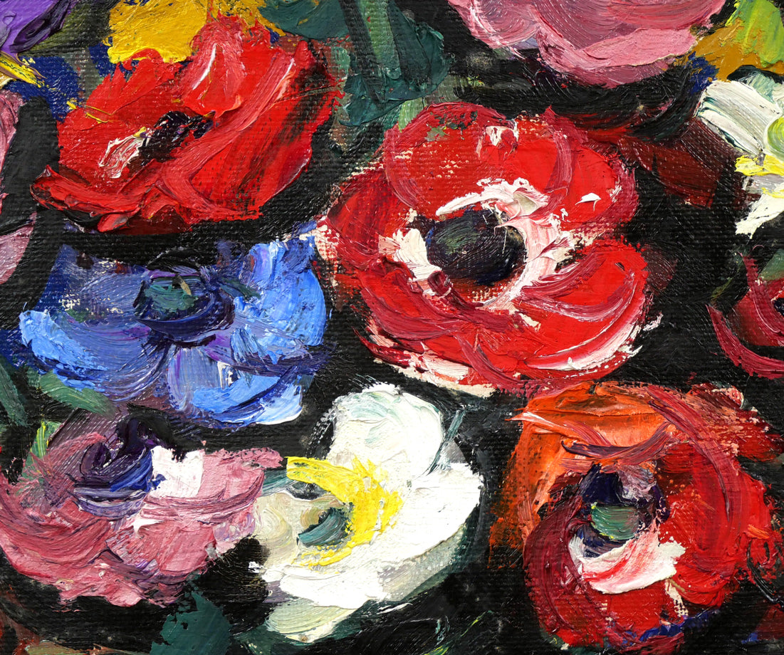 木村捷司「アネモネ」油絵・F6号 拡大画像3