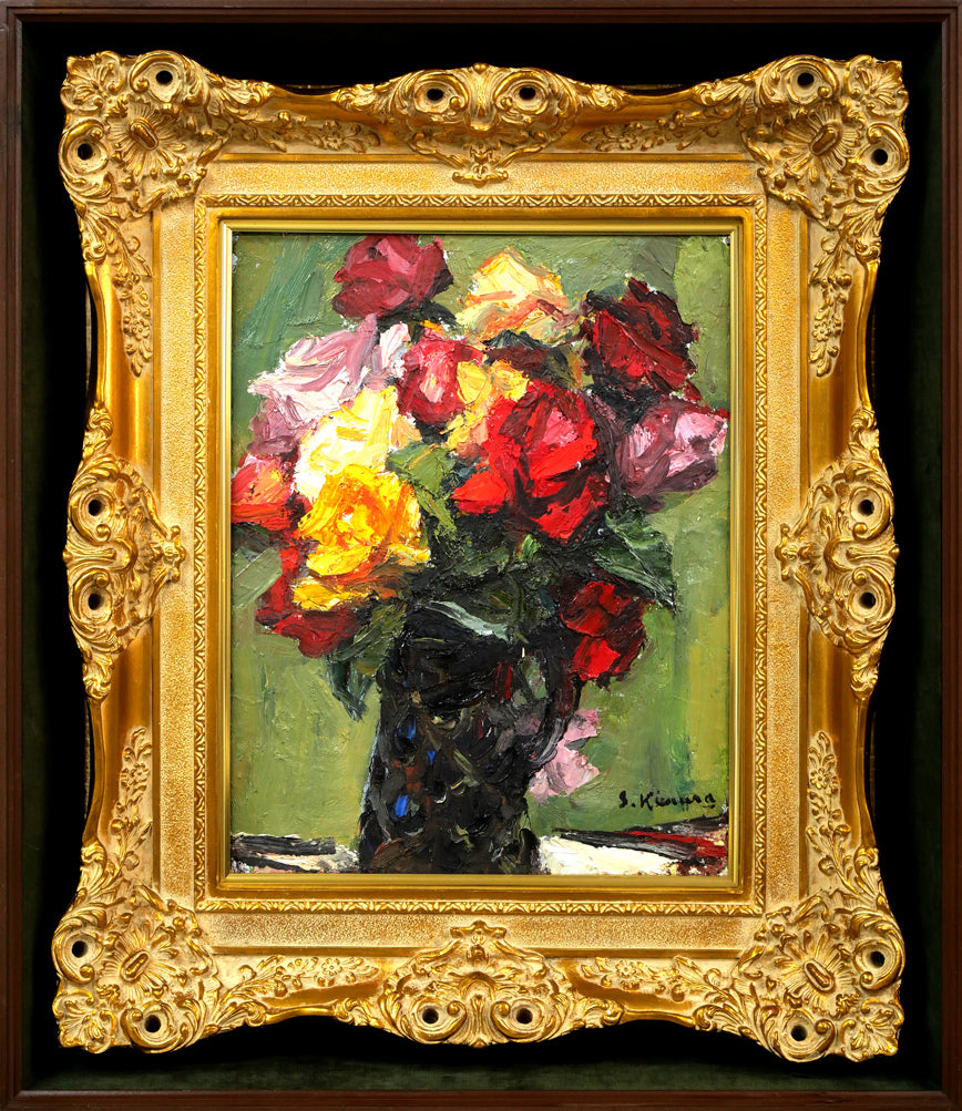 木村捷司「薔薇」油絵・F6号