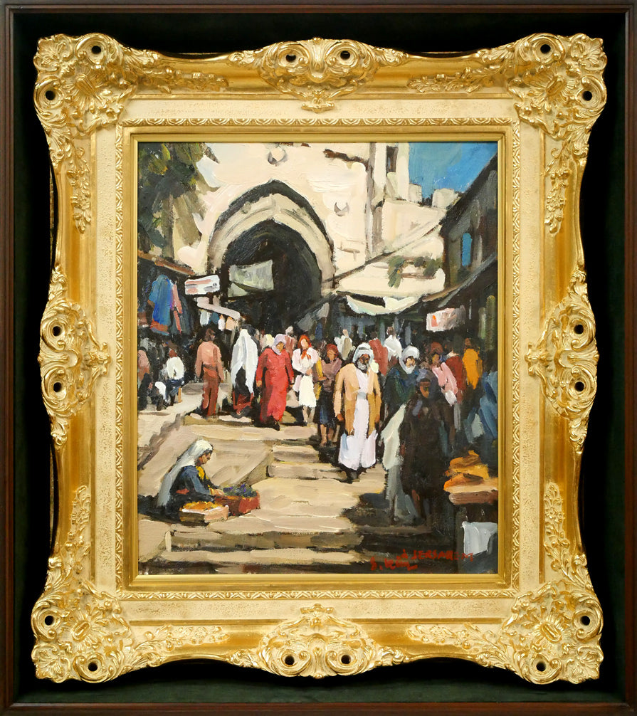 木村捷司「ダマスコ門(イスラエル)【画集掲載作品】」油絵・F8号