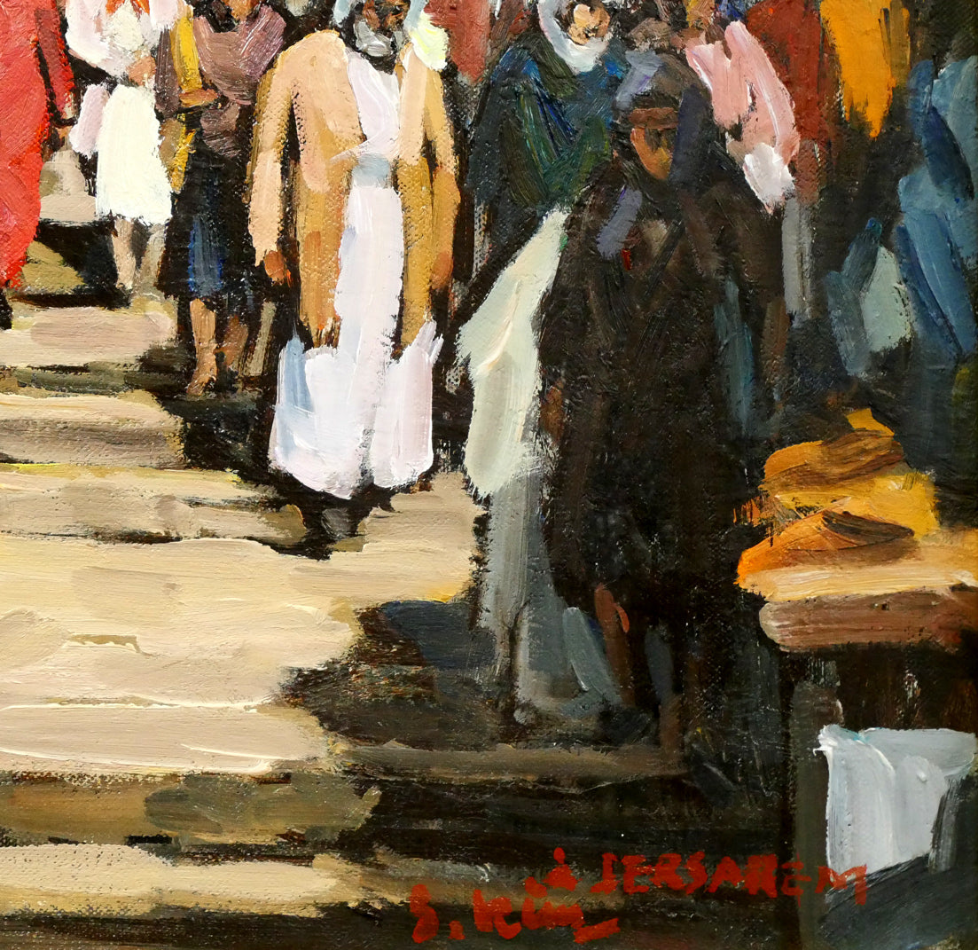 木村捷司「ダマスコ門(イスラエル)【画集掲載作品】」油絵・F8号 拡大画像5