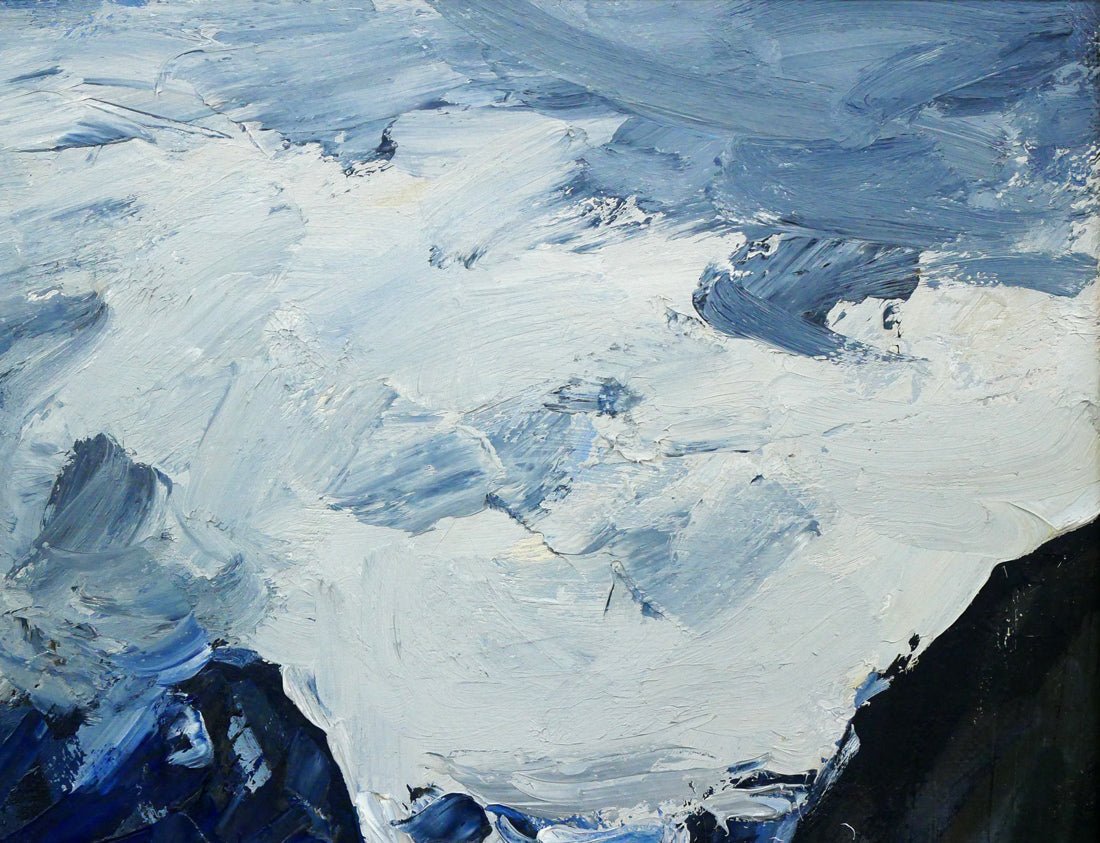 木村捷司「フィヨルドに湧く雲(ノルウェー)」油絵・P10号 拡大画像2