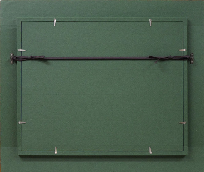 木村捷司「函館港夕景」油絵・F6号 額縁裏側画像