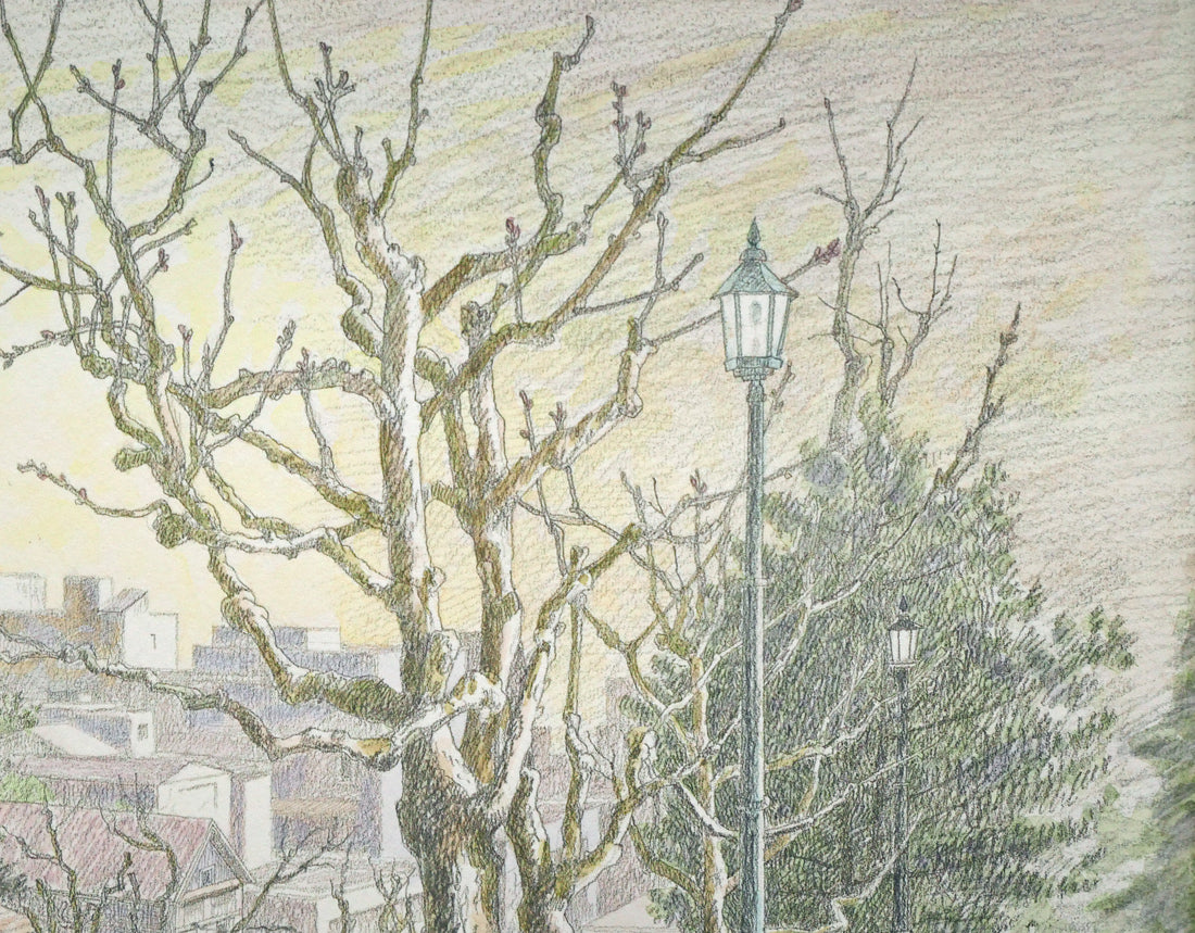 木村訓丈「春のきざし」パステル画・6号 拡大画像2