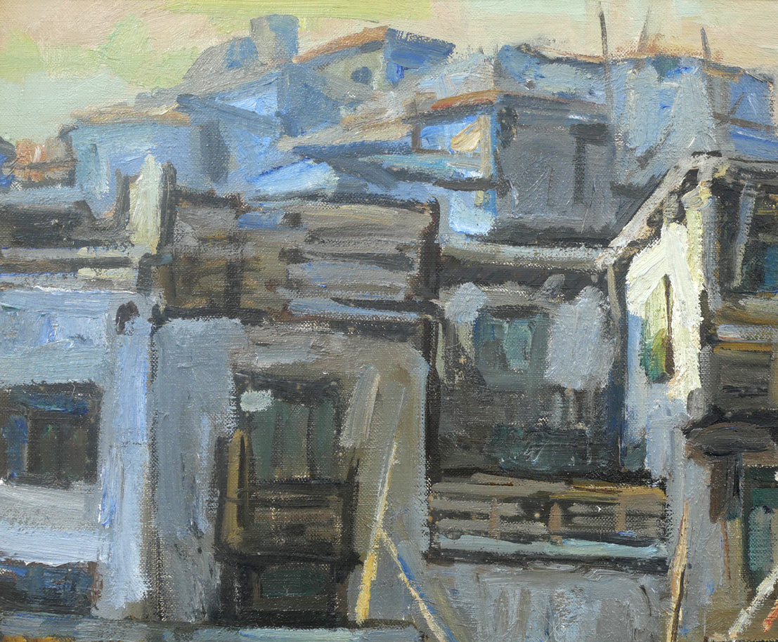 木村捷司「カーブル街景(アフガニスタン)【画集掲載作品】」油絵・F12号 拡大画像1